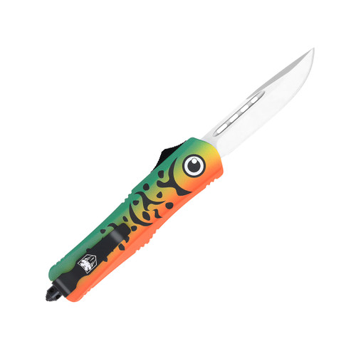 Cobratec Medium FS-3 OTF Knife - Green Lure Edition - 3" D2 Blade,  Aluminum Alloy Cerakoted Handle Cobratec Medium FS-3 OTF Knife - Green Lure Edition - 3" D2 Blade,  Aluminum Alloy Cerakoted Handle