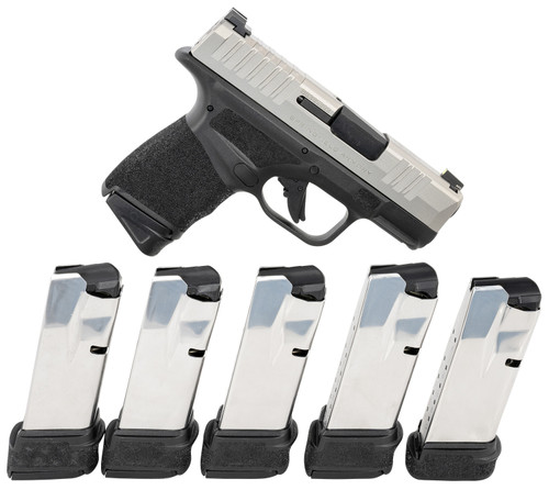 Springfield Armory HC9319SGU22 Hellcat Micro-Compact Gear Up Package 9mm Luger 15+1 3" Melonite Barrel, Polymer Frame w/Adaptive Texture Grip, Billet Machined Stainless Slide w/Top Serrations, Includes 6 Magazines
