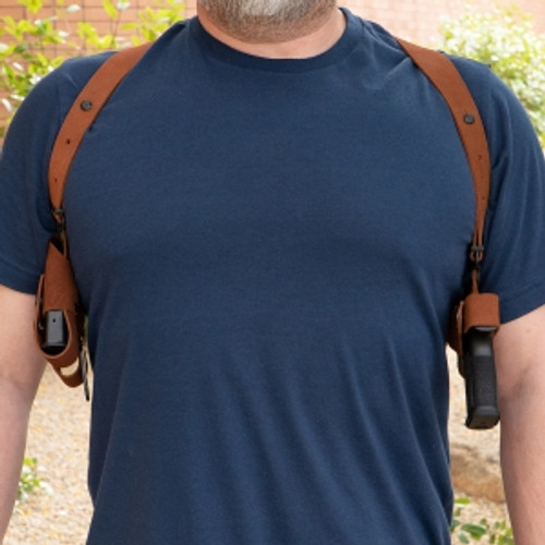 Galco CL2-224 Classic Lite 2.0 Shoulder System - Right Hand - Size Fits Chest Up To 56", Natural Leather, Fits Glock19, 17, Glock 22 Gen2-5 Galco CL2-224 Classic Lite 2.0 Shoulder System - Right Hand - Size Fits Chest Up To 56", Natural Leather, Fits Glock19, 17, Glock 22 Gen2-5