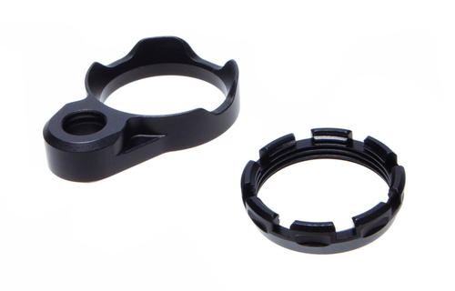 Fortis Lightweight Enhanced AR15 End Plate - K1 System (Tapered) Castle Nut, Black Finish Fortis Lightweight Enhanced AR15 End Plate - K1 System (Tapered) Castle Nut, Black Finish