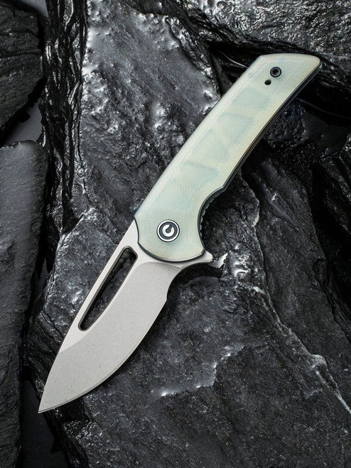 CIVIVI Knives C2010F Odium Flipper Knife - 2.65" D2 Stonewashed Blade, Translucent Jade G10 Handles CIVIVI Knives C2010F Odium Flipper Knife - 2.65" D2 Stonewashed Blade, Translucent Jade G10 Handles