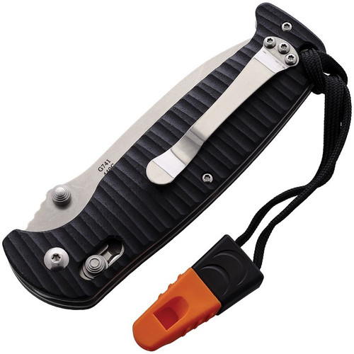 Ganzo Knives G7412 G-Lock Folding Knife - 3.50" 440C Stainless Steel Blade, Black G10 Handle, Emergency Whistle Ganzo Knives G7412 G-Lock Folding Knife - 3.50" 440C Stainless Steel Blade, Black G10 Handle, Emergency Whistle