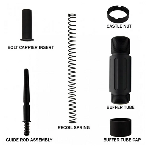 Radikal Arms 180060 Micro Pistol Buffer Tube Kit - 3.5" Black Anodized Aluminum Tube with Internal Parts - 84847 Radikal Arms 180060 Micro Pistol Buffer Tube Kit - 3.5" Black Anodized Aluminum Tube with Internal Parts - 84847