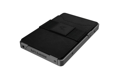 Groove Wallet - Gun Metal w/ Black Leather Sleeve - World's Best EDC Wallet Groove Wallet - Gun Metal w/ Black Leather Sleeve - World's Best EDC Wallet