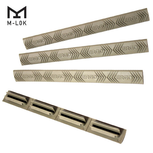 Ergo Grip M-LOK WedgeLok Rail Covers - 6 1/4"X5/8", Slot Cover Grip, Flat Dark Earth