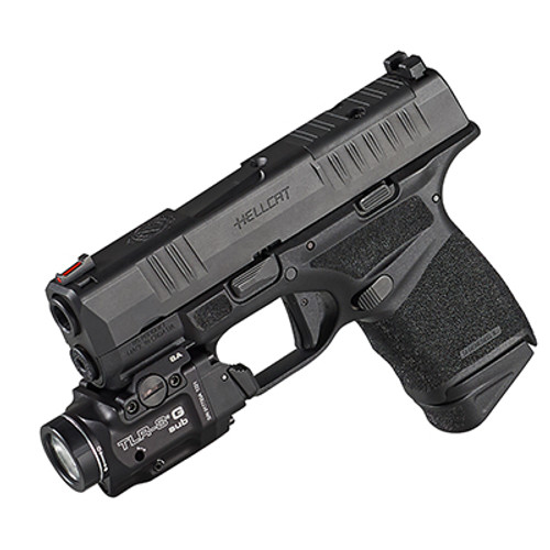 Streamlight TLR-8G Sub for the Springfield Hellcat - White LED with Green Laser, 500 Lumens, Anodized Black Finish Streamlight TLR-8G Sub for the Springfield Hellcat - White LED with Green Laser, 500 Lumens, Anodized Black Finish