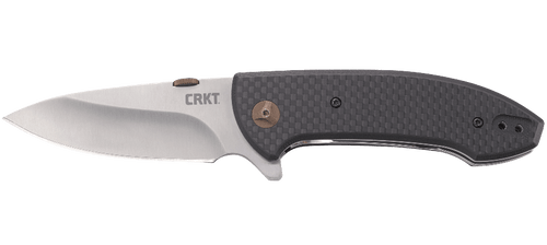 CRKT Eric Ochs Avant Flipper Knife - 3.175" Satin Drop Point Blade, Carbon Fiber Handles - 4620