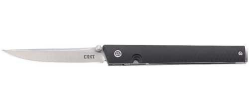 CRKT Richard Rogers CEO Gentleman's Folding Knife - 3.1" Satin Plain Blade, Black GRN Handles - 7096