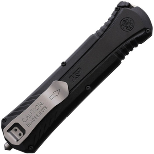 Smith & Wesson M&P Assisted OTF Knife - 3.5" AUS-8 Dagger Blade, Black Aluminum Handle Smith & Wesson M&P Assisted OTF Knife - 3.5" AUS-8 Dagger Blade, Black Aluminum Handle