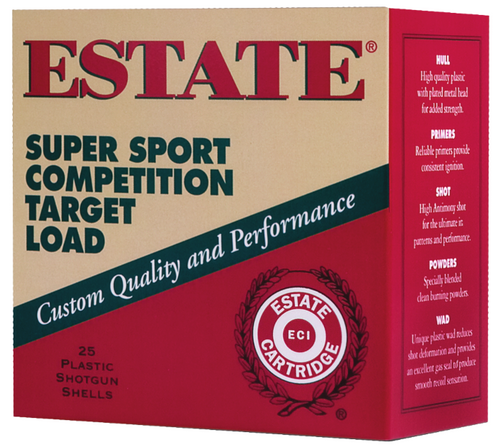 Estate Cartridge Super Sport Competition Target Load - 12 Gauge 2-3/4", #8 Shot, 1 oz - 200 Shell Case