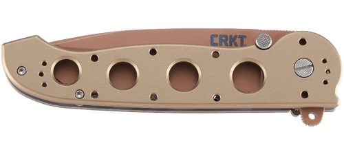 CRKT M16 Flipper - 3.94" Combo Tanto Blade, Desert Tan, Aluminum Handles - M16-14D CRKT M16 Flipper - 3.94" Combo Tanto Blade, Desert Tan, Aluminum Handles - M16-14D