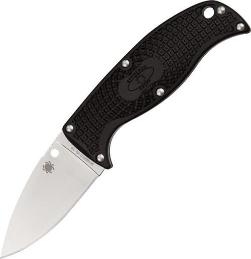 Spyderco Enuff Drop Point Fixed  - 2.75" VG10 Plain Blade, Black FRN Handles - FB31CPBK