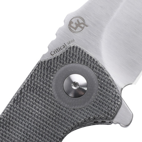 Kizer Cutlery Mini Critical Flipper Knife - 3" CPM-3V Satin Reverse Tanto Blade, Micarta Handles - V3508A2 Kizer Cutlery Mini Critical Flipper Knife - 3" CPM-3V Satin Reverse Tanto Blade, Micarta Handles - V3508A2