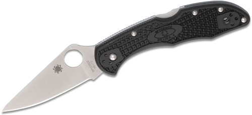 Spyderco Delica 4 - 2.875" VG10 Satin Plain Blade, Black FRN Handles - C11FPBK Spyderco Delica 4 - 2.875" VG10 Satin Plain Blade, Black FRN Handles - C11FPBK