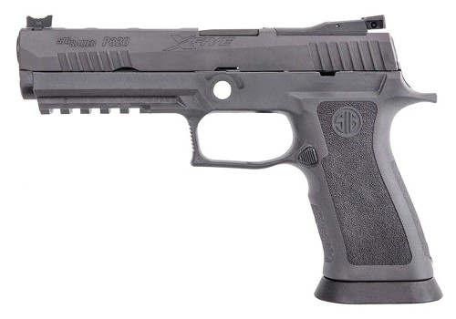 Sig Sauer P320 XFIVE TXG 9MM Caliber X-Change Kit - Gray Finish, 2 Magazines, Fiber Optic, 17 Rd Magazines, 5" Barrel Sig Sauer P320 XFIVE TXG 9MM Caliber X-Change Kit - Gray Finish, 2 Magazines, Fiber Optic, 17 Rd Magazines, 5" Barrel