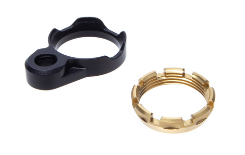 Fortis Lightweight Enhanced AR15 End Plate - K1 System (Tapered) Castle Nut, Flat Dark Earth Finish Fortis Lightweight Enhanced AR15 End Plate - K1 System (Tapered) Castle Nut, Flat Dark Earth Finish