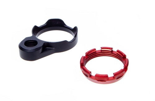 Fortis Lightweight Enhanced AR15 End Plate - K1 System (Tapered) Castle Nut, Red Finish Fortis Lightweight Enhanced AR15 End Plate - K1 System (Tapered) Castle Nut, Red Finish