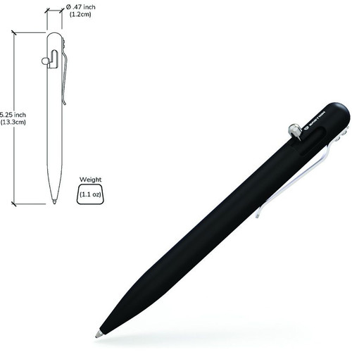 Bastion Gear Bolt Action Pen Aluminum - Black Bastion Gear Bolt Action Pen Aluminum - Black