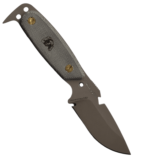 DPx Gear HEST Original Fixed Blade Knife - 3.13" D2 Desert Tan Powder Coat Drop Point, Green Canvas Micarta Handles, Kydex Sheath - DPHSX115 DPx Gear HEST Original Fixed Blade Knife - 3.13" D2 Desert Tan Powder Coat Drop Point, Green Canvas Micarta Handles, Kydex Sheath - DPHSX115