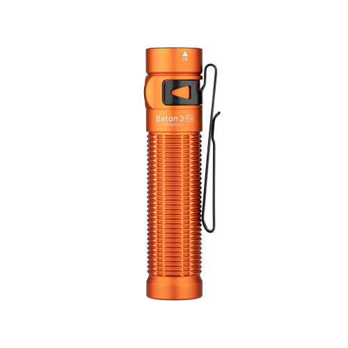 Olight Baton 3 Pro Rechargeable Flashlight - 1500 Lumens, 3206 Candela, Cool White LED, Orange Olight Baton 3 Pro Rechargeable Flashlight - 1500 Lumens, 3206 Candela, Cool White LED, Orange