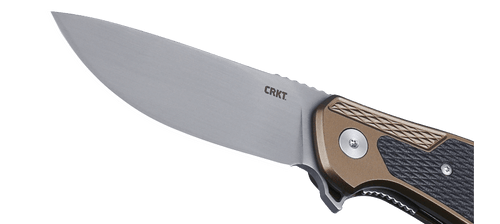 CRKT K360GXP Ken Onion Jake Flipper Knife - 3.32" 12C27 Brushed Bead Blast Drop Point Blade, OD Green Aluminum Handles with G10 Inlays CRKT K360GXP Ken Onion Jake Flipper Knife - 3.32" 12C27 Brushed Bead Blast Drop Point Blade, OD Green Aluminum Handles with G10 Inlays
