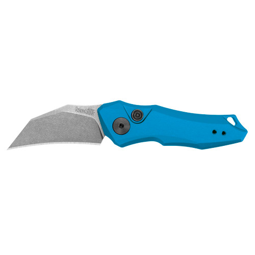 Kershaw Launch 10 AUTO Folding Knife - 1.9" CPM-154 Hawkbill Blade, Teal Anodized Handles - 7350TEAL