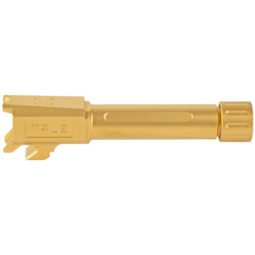 True Precision 9MM Threaded Springfield Hellcat Barrel - Gold Titanium Nitride True Precision 9MM Threaded Springfield Hellcat Barrel - Gold Titanium Nitride