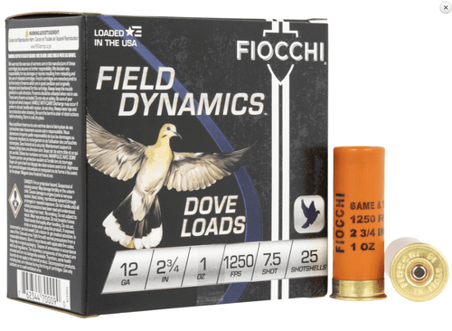 Fiocchi 12GT75 Game And Target 12 Ga 2.75" 1 Oz 7.5 Shot - 25 per Box