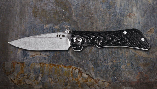 Zac Brown's Southern Grind Spider Monkey Folding Knife - 3.25" CPM S35VN Drop Point Blade, Black Carbon Fiber Handles Zac Brown's Southern Grind Spider Monkey Folding Knife - 3.25" CPM S35VN Drop Point Blade, Black Carbon Fiber Handles