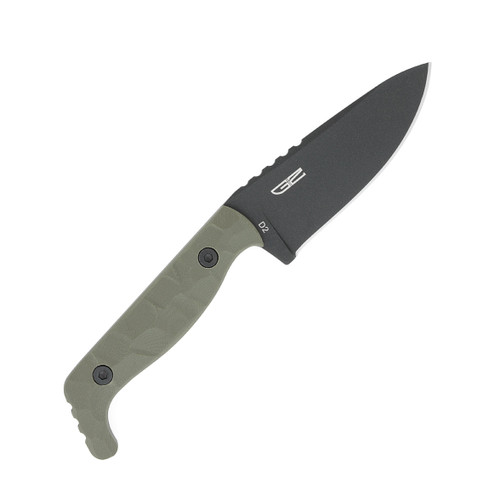 Cobratec Kingpin Fixed Blade - 4.0" D2 Drop Point Blade, OD Green G10 Scales, Kydex Sheath Cobratec Kingpin Fixed Blade - 4.0" D2 Drop Point Blade, OD Green G10 Scales, Kydex Sheath