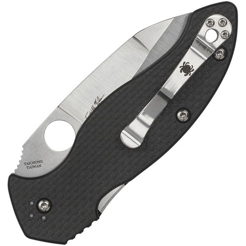 Spyderco Canis Folding Knife - 3.36" S30V Satin Plain Blade, Peel-Ply Carbon Fiber/G10 Laminate Handles - C248CFP Spyderco Canis Folding Knife - 3.36" S30V Satin Plain Blade, Peel-Ply Carbon Fiber/G10 Laminate Handles - C248CFP