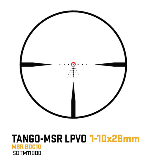 Sig Sauer TANGO-MSR 1-10X28mm Rifle Scope - Second Focal Plane, 34mm Maintube, MSR-BDC10 Illuminated MOA Reticle, Coyote Brown, Includes ALPHA-MSR Cantilvered Mount Sig Sauer TANGO-MSR 1-10X28mm Rifle Scope - Second Focal Plane, 34mm Maintube, MSR-BDC10 Illuminated MOA Reticle, Coyote Brown, Includes ALPHA-MSR Cantilvered Mount
