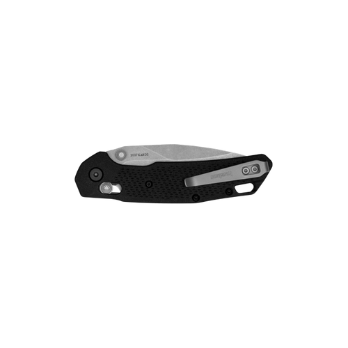 Kershaw 2037 Heist DuraLock Folding Knife - 3.2" D2 Stonewashed Clip Point Blade, Black Glass-Reinforced Nylon Handles, Reversible Clip Kershaw 2037 Heist DuraLock Folding Knife - 3.2" D2 Stonewashed Clip Point Blade, Black Glass-Reinforced Nylon Handles, Reversible Clip