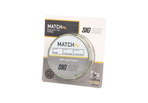 Sig Sauer Airguns Match .177 Lead Flat Nose Pellets - 500 Pellets per Tin Sig Sauer Airguns Match .177 Lead Flat Nose Pellets - 500 Pellets per Tin