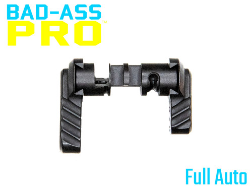 Battle Arms Development Bad-Ass Pro Ambidextrous FULL AUTO Safety Selector - Standard And Short Steel Levers, 0/90/180 Degree, Black Finish Battle Arms Development Bad-Ass Pro Ambidextrous FULL AUTO Safety Selector - Standard And Short Steel Levers, 0/90/180 Degree, Black Finish