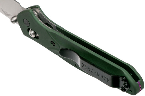 Benchmade 940 Osborne Folding Knife - 3.4" S30V Satin Plain Blade, Green Aluminum Handles Benchmade 940 Osborne Folding Knife - 3.4" S30V Satin Plain Blade, Green Aluminum Handles