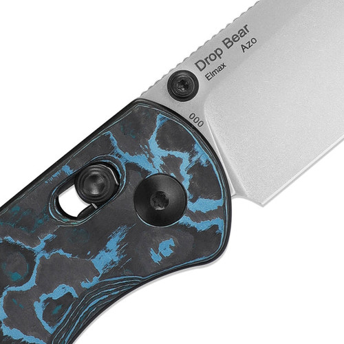 Kizer Knives Azo Drop Bear Folding Knife - 2.99" Elmax Satin Drop Point Blade, Arctic Storm FatCarbon Handles - Ki3619A2 Kizer Knives Azo Drop Bear Folding Knife - 2.99" Elmax Satin Drop Point Blade, Arctic Storm FatCarbon Handles - Ki3619A2