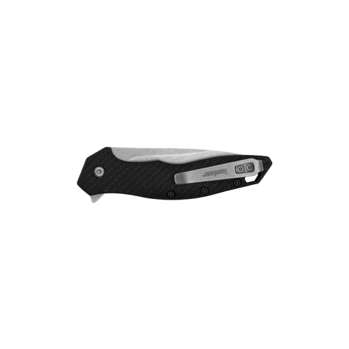 Kershaw 1845 Shoreline Assisted Flipper Knife - 3" Stonewashed Drop Point Plain Blade, Black Glass-Reinforced Nylon Handles, Reversible Clip Kershaw 1845 Shoreline Assisted Flipper Knife - 3" Stonewashed Drop Point Plain Blade, Black Glass-Reinforced Nylon Handles, Reversible Clip