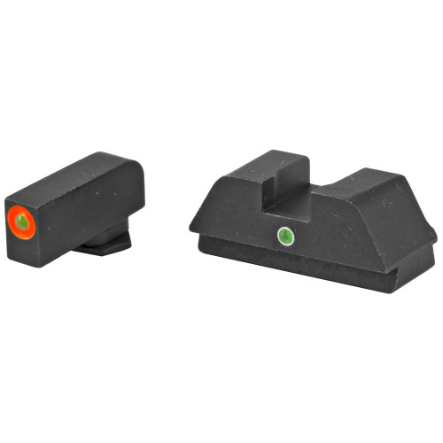 AmeriGlo I-Dot Tritium Night Sights Set FITS Glock 42/43 Compatible - Green/Orange Outline - GL-205 AmeriGlo I-Dot Tritium Night Sights Set FITS Glock 42/43 Compatible - Green/Orange Outline - GL-205