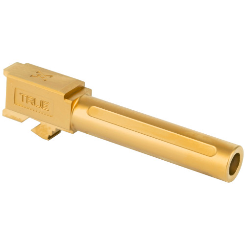 True Precision Glock 19, 19X, & G45 9MM Barrel - Gold Titanium Nitride, Gen 1-5 Compatible True Precision Glock 19, 19X, & G45 9MM Barrel - Gold Titanium Nitride, Gen 1-5 Compatible