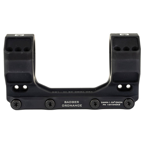 Badger Ordnance Condition One Max Mount - 34mm w/ 0 MOA, 1.54" Tall Height, Anodized Black Finish Badger Ordnance Condition One Max Mount - 34mm w/ 0 MOA, 1.54" Tall Height, Anodized Black Finish