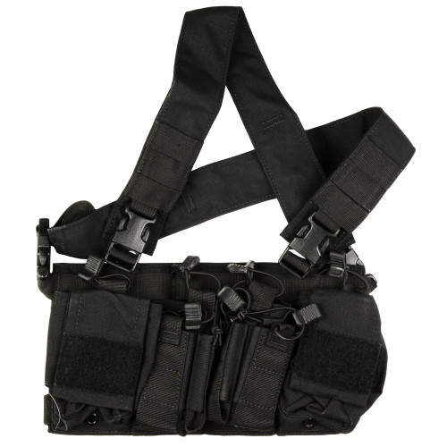 Haley Strategic D3CRX Chest Rig - Black Nylon Construction, Includes (4) Rifle Magazine Pouches, (4) Pistol Pouches, (2) Pouches, X-Harness Haley Strategic D3CRX Chest Rig - Black Nylon Construction, Includes (4) Rifle Magazine Pouches, (4) Pistol Pouches, (2) Pouches, X-Harness