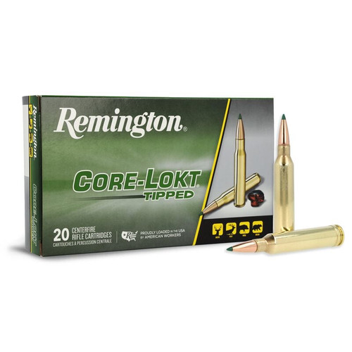 Remington Ammunition 29021 Core-Lokt Tipped 7mm Rem Mag 150 gr Core-Lokt Tipped (CLT) - 20 Rounds per Box