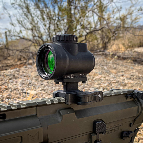 American Defense AD-MRO Optic Quick Release Lightweight Mount - Co-Witness Height, Anodized Black Finish, Fits Trijicon MRO American Defense AD-MRO Optic Quick Release Lightweight Mount - Co-Witness Height, Anodized Black Finish, Fits Trijicon MRO