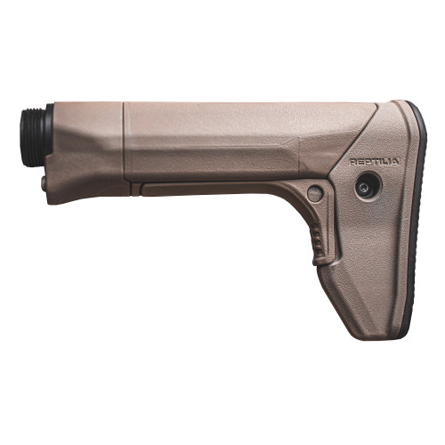 Reptilia RECC-E Rifle Stock - Fits AR Buffer Tube, Flat Dark Earth, Includes Receiver Extension