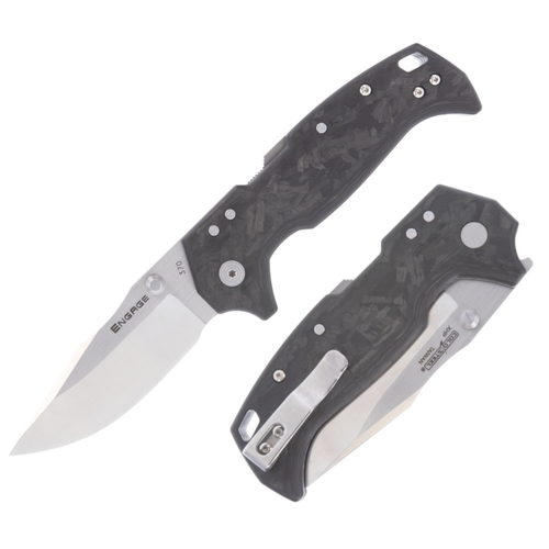 Cold Steel Limited Edition Engage ATLAS Lock Folding Knife - 3.5" CTS-XHP Clip Point Blade, Carbon Fiber Handles