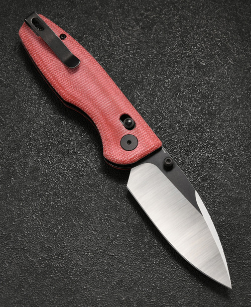 CMB Predator Axis Lock Folding Knife - 3.42" D2 Satin Blade, Red Micarta Handle CMB Predator Axis Lock Folding Knife - 3.42" D2 Satin Blade, Red Micarta Handle