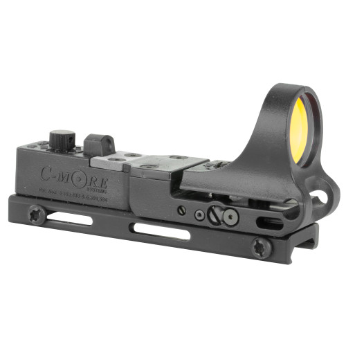 C-More Systems Polymer Railway Red Dot - 8MOA Red Dot Reticle, Click Switch, Black