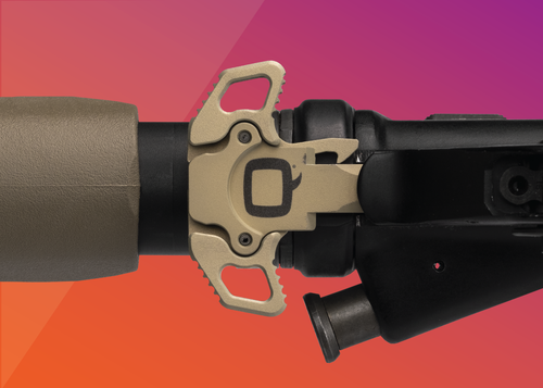 Q Radian Raptor Co-Branded Ambi Charging Handle - Fits Honey Badger/AR-15, Clear Anodized Finish Q Radian Raptor Co-Branded Ambi Charging Handle - Fits Honey Badger/AR-15, Clear Anodized Finish