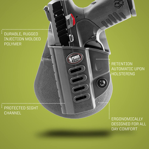 Fobus SR22 Passive Retention Evolution OWB Holster - Fits the Ruger SR22, Black Polymer, Right Hand Fobus SR22 Passive Retention Evolution OWB Holster - Fits the Ruger SR22, Black Polymer, Right Hand